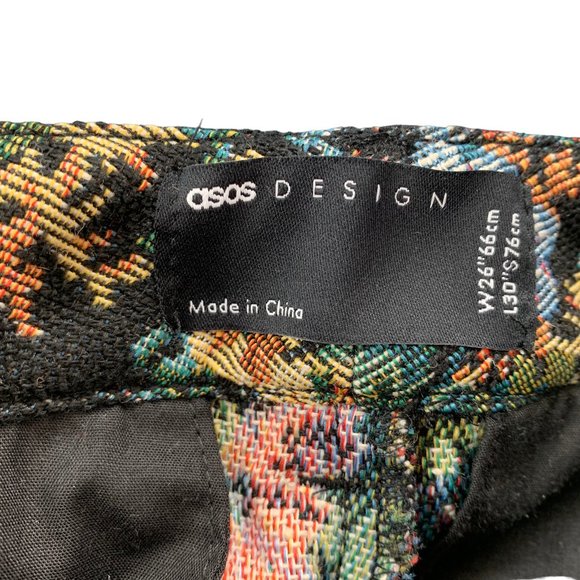 Asos Design Floral Woven Tapestry Cropped Pants - Picture 6 of 6